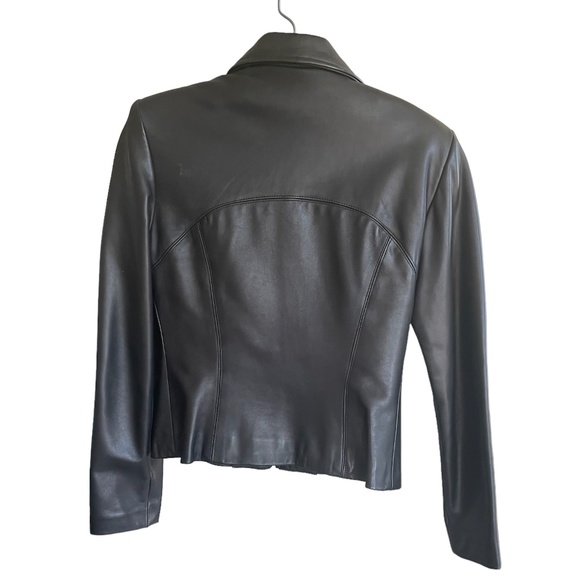 Danier Black Genuine Leather Zip Jacket - Picture 3 of 4
